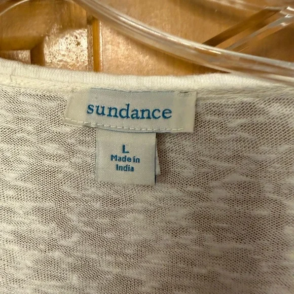 Sundance Cream Lace-Yoke Henley Tunic - Picture 3 of 4